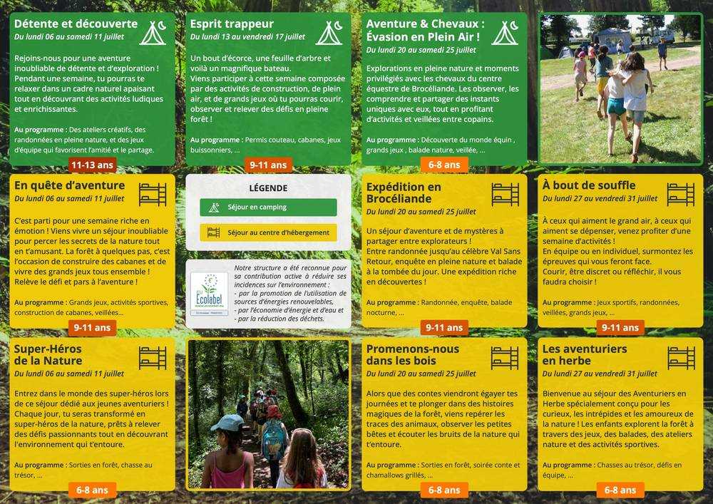 Séjours de vacances 2026 avec le CPIE Forêt de Brocéliande page 2