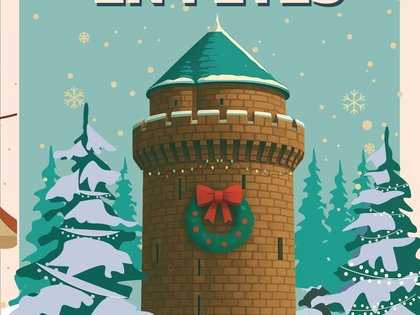 Affiche des festivités de Noël 2025 à Montfort-sur-Meu