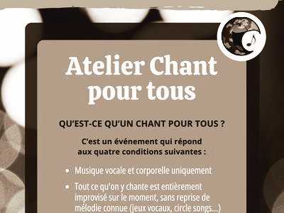 affiche atelier chant pour tous
