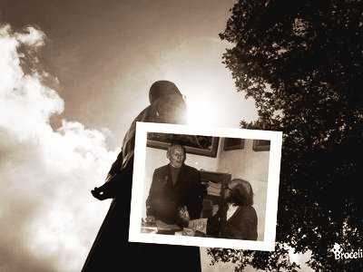 L'abbé Gillard et Jean Markale à Tréhorenteuc