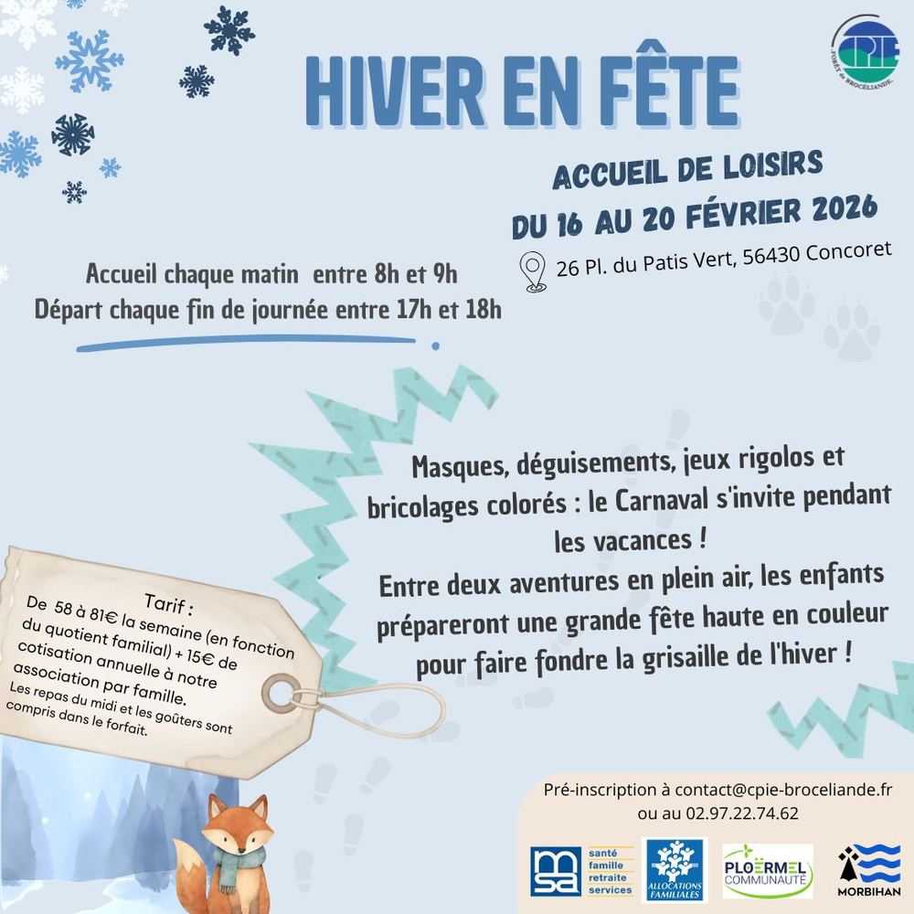 Accueil de loisirs du 16 au 20 février 2026 / CPIE Forêt de Brocéliande