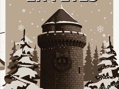 Affiche des festivités de Noël 2025 à Montfort-sur-Meu