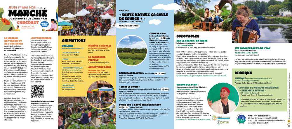 Programmation détaillée du Marché du 1er mai 2025 à Concoret