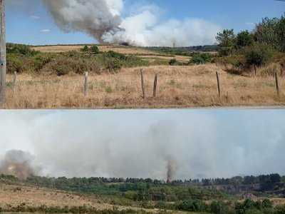 Début de l'incendie à Brocéliande le 17 juillet 2025 vers 17h