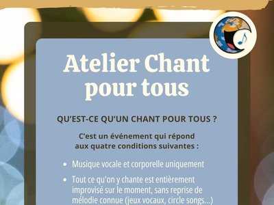 affiche atelier chant pour tous