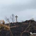 Croix de Campénéac sur la D134 après l'incendie du 12 août 2022 en (…)