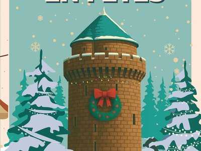 Affiche des festivités de Noël 2025 à Montfort-sur-Meu