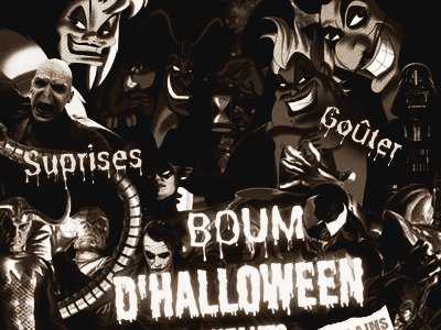 affiche de la boum d'halloween des enfants au Champ Commun