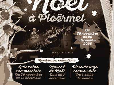 Affiche Marché de Noël 2025 à Ploërmel 