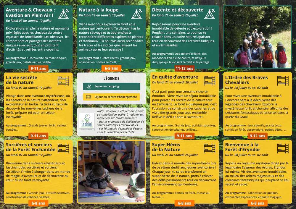 Séjours de vacances 2025 avec le CPIE Forêt de Brocéliande page 2