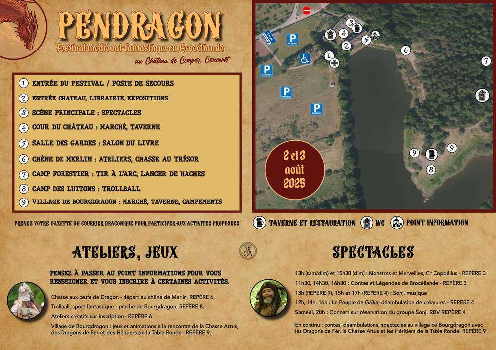 Programme et plan / Festival Pendragon 2025