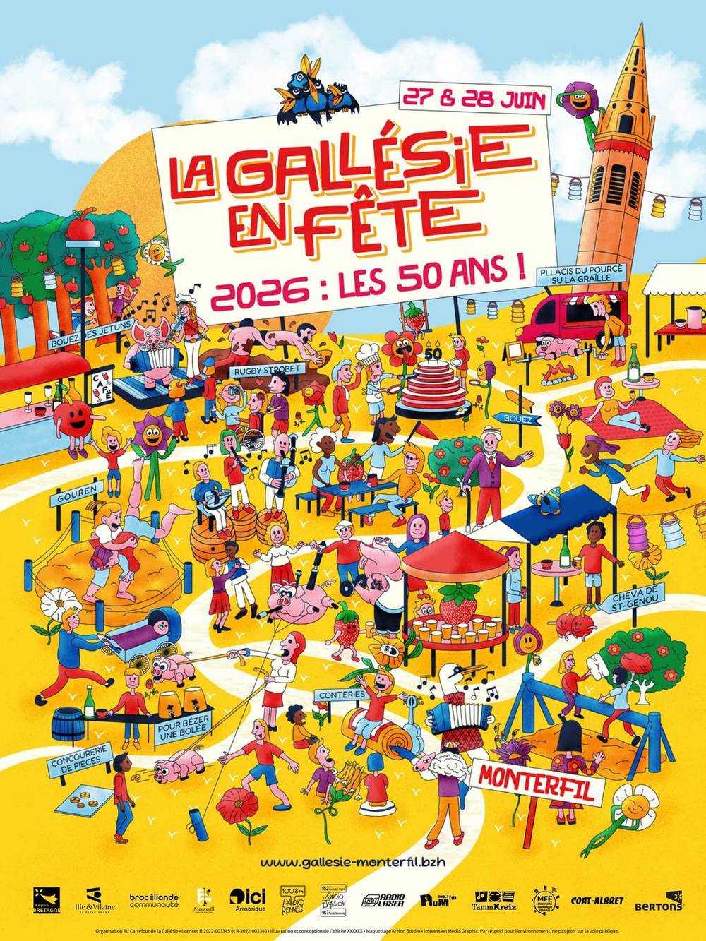 Affiche de la Gallésie en fête 2026 : 50 ans