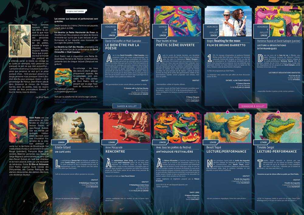 Programme du festival «Et dire et ouïssance» 2026